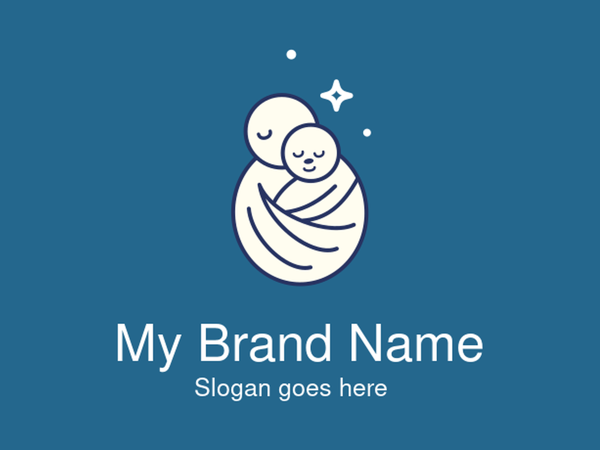 Minimalist Parent and Baby Hug in Line Art – Warm Family Logo for Maternity, Pediatric, and Parenting Services